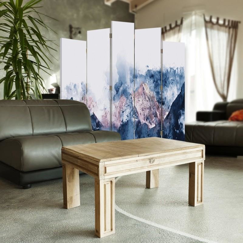 Decorative Aizslietnis, 5 paneļi, Divpusējs, 360 ° rotējošas eņģes, kanva, Mountain Landscape 