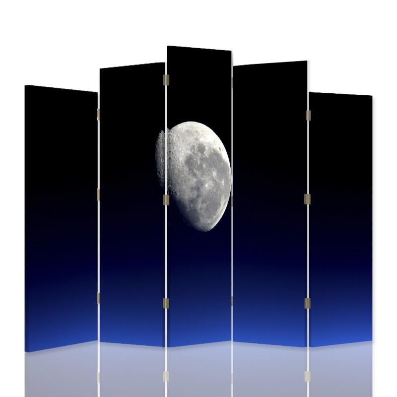Decorative Aizslietnis, 5 paneļi, Divpusējs, 360 ° rotējošas eņģes, kanva, Moon 