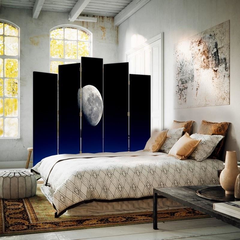 Decorative Aizslietnis, 5 paneļi, Divpusējs, 360 ° rotējošas eņģes, kanva, Moon 