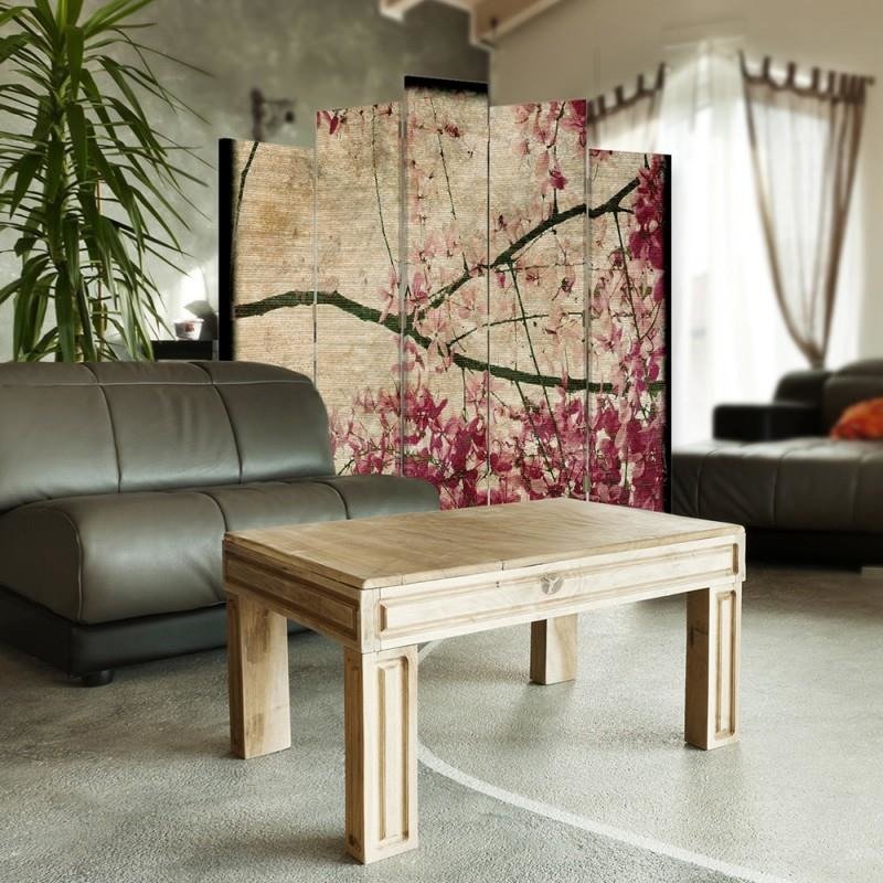 Decorative Aizslietnis, 5 paneļi, Divpusējs, 360 ° rotējošas eņģes kanva, Blooming Branch 8 