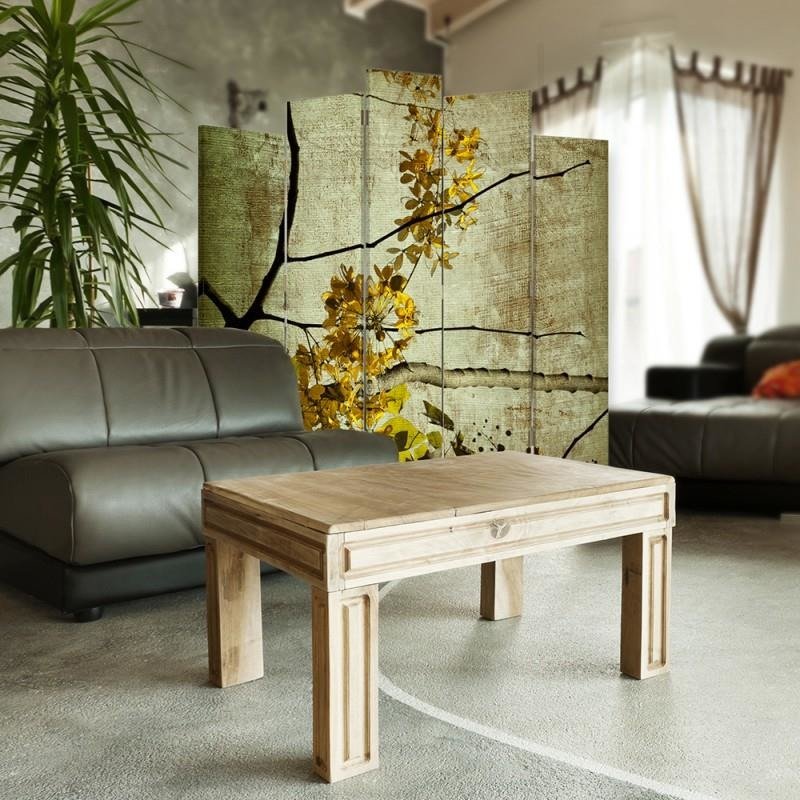 Decorative Aizslietnis, 5 paneļi, Divpusējs, 360 ° rotējošas eņģes kanva, Blooming Branch 9 