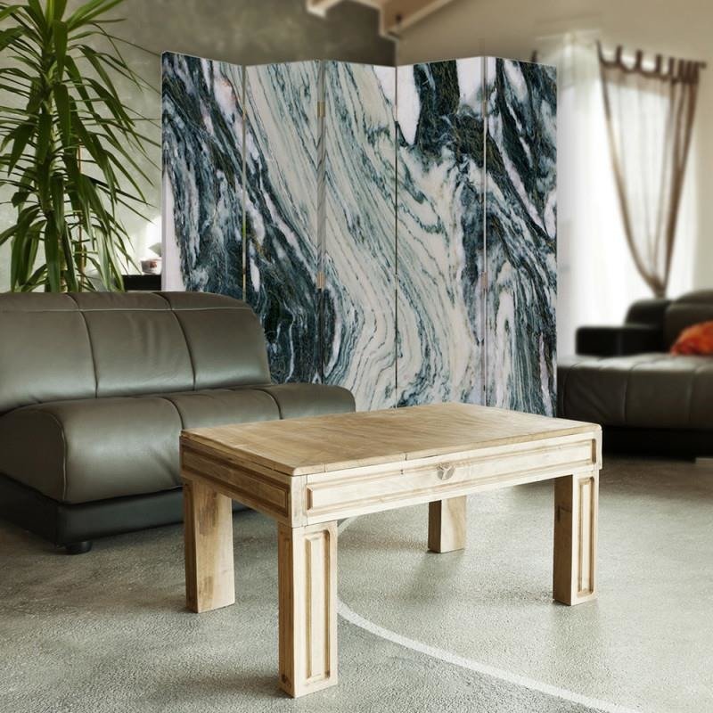Aizslietnis, 5 paneļi, Divpusējs, 360 ° rotējošas eņģes, kanva, Marble 