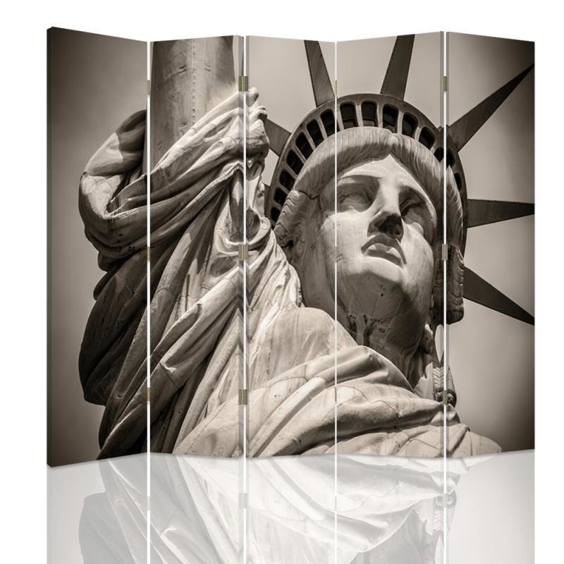 Aizslietnis, 5 paneļi, Divpusējs, 360 ° rotējošas eņģes, kanva, Monumental Statue Of Liberty 