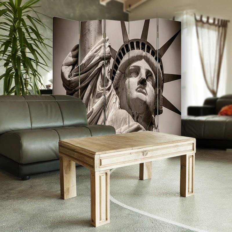 Aizslietnis, 5 paneļi, Divpusējs, 360 ° rotējošas eņģes, kanva, Monumental Statue Of Liberty 
