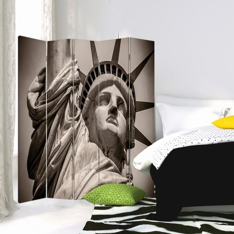 Aizslietnis, 5 paneļi, Divpusējs, 360 ° rotējošas eņģes, kanva, Monumental Statue Of Liberty 