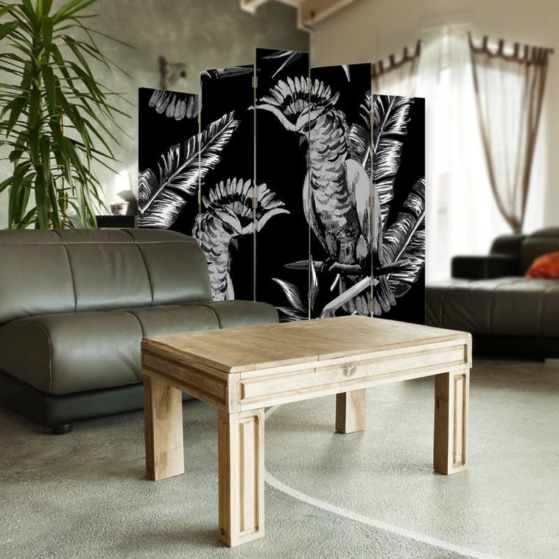 Decorative Aizslietnis, 5 paneļi, Divpusējs, 360 ° rotējošas eņģes, kanva, Bird Hussars 