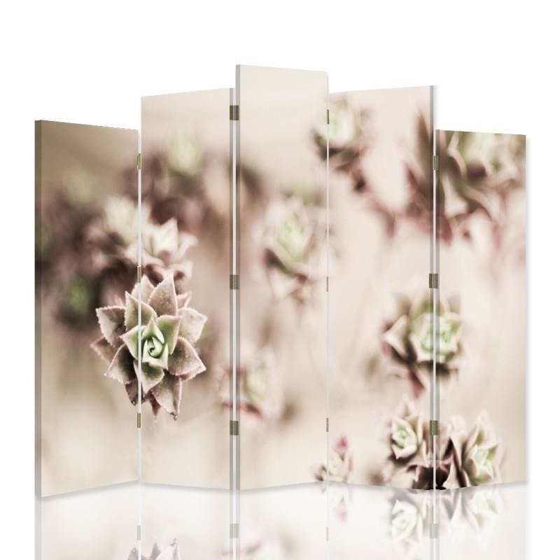 Decorative Aizslietnis, 5 paneļi, Divpusējs, 360 ° rotējošas eņģes, kanva, Sedum Naskalny 