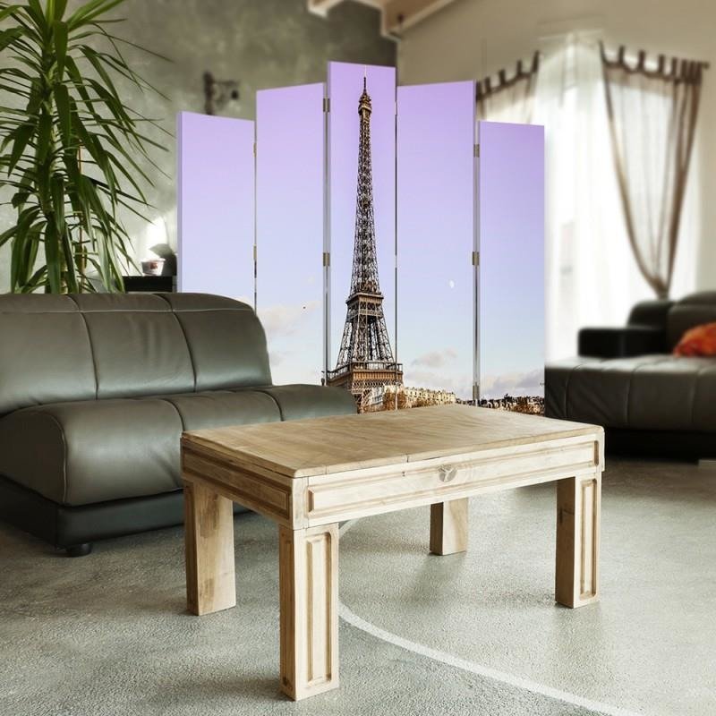 Decorative Aizslietnis, 5 paneļi, Divpusējs, 360 ° rotējošas eņģes, kanva, Eiffel Tower In Paris 