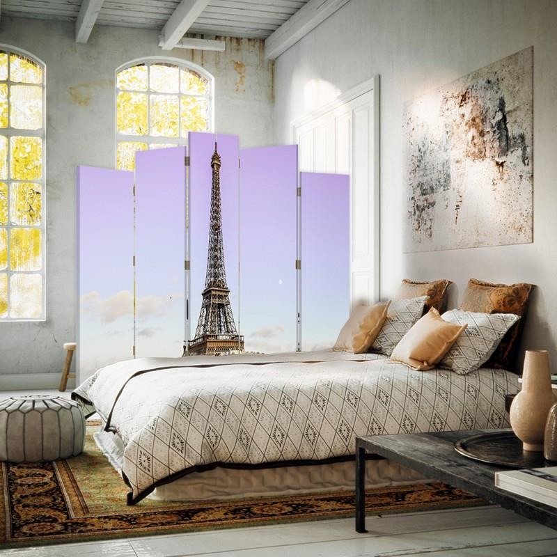 Decorative Aizslietnis, 5 paneļi, Divpusējs, 360 ° rotējošas eņģes, kanva, Eiffel Tower In Paris 