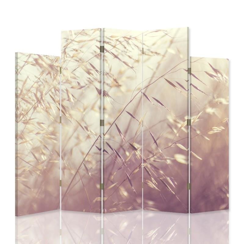 Decorative Aizslietnis, 5 paneļi, Divpusējs, 360 ° rotējošas eņģes, kanva, Thriving Blades Of Grass 3 