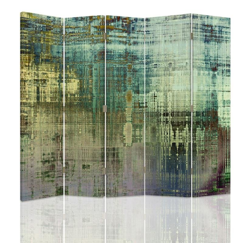 Aizslietnis, 5 paneļi, kanva, Abstract - Green Fantasy 