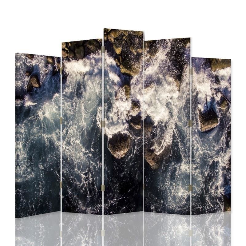 Decorative Aizslietnis, 5 paneļi, kanva, Abstract Aqueous 1 