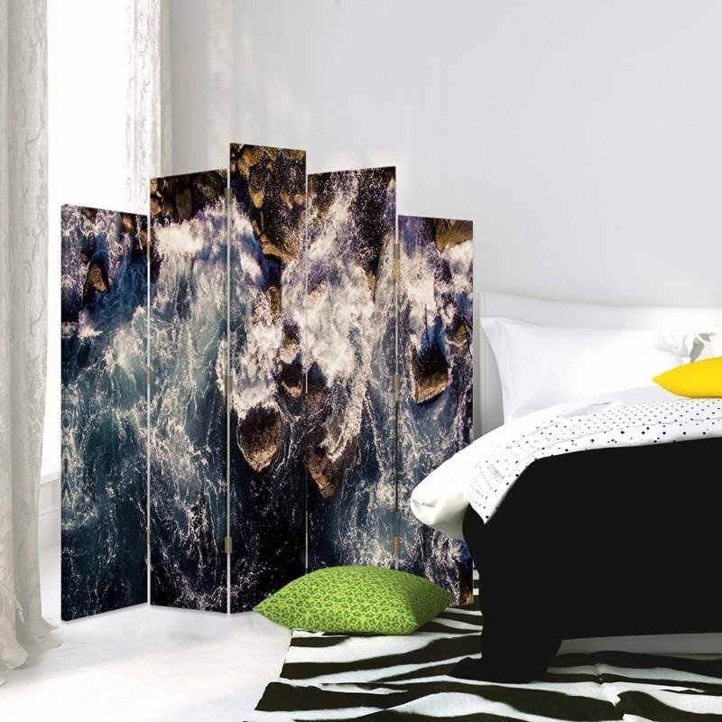 Decorative Aizslietnis, 5 paneļi, kanva, Abstract Aqueous 1 