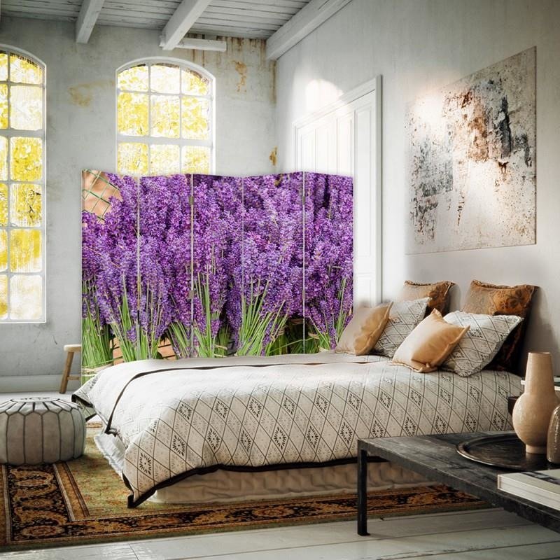 Aizslietnis, 5 paneļi, kanva, Bouquet Lavender 2 