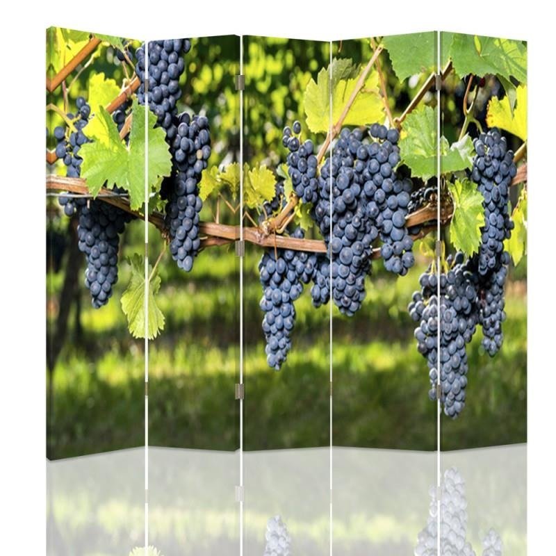Aizslietnis, 5 paneļi, kanva, Dark Grapes 