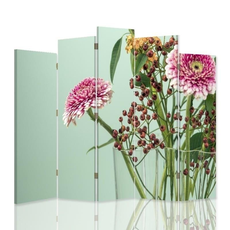 Decorative Aizslietnis, 5 paneļi, kanva, Gerbera 