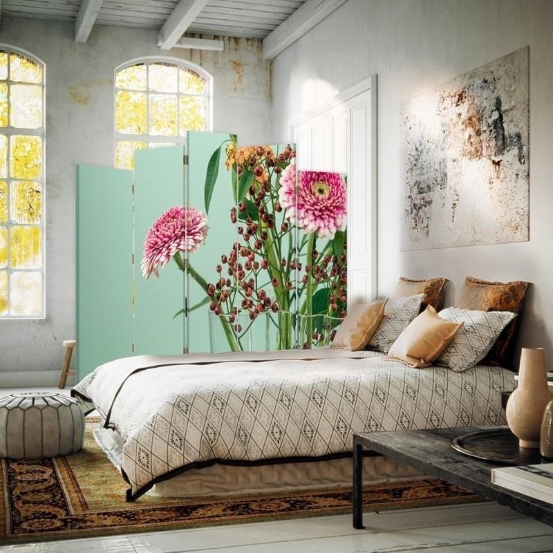 Decorative Aizslietnis, 5 paneļi, kanva, Gerbera 