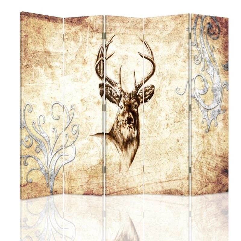 Aizslietnis, 5 paneļi, kanva, Head Deer 1 