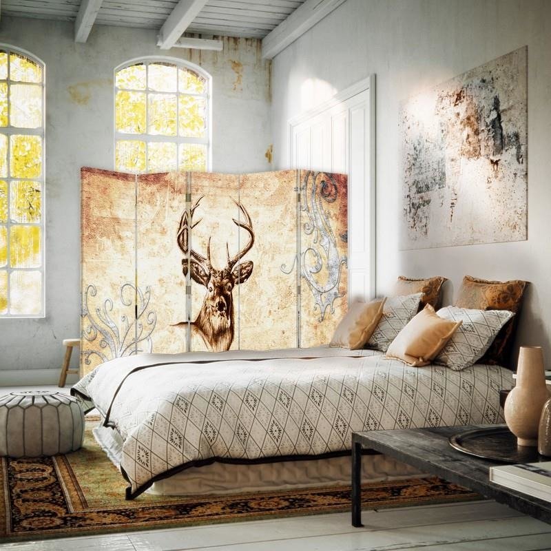 Aizslietnis, 5 paneļi, kanva, Head Deer 1 