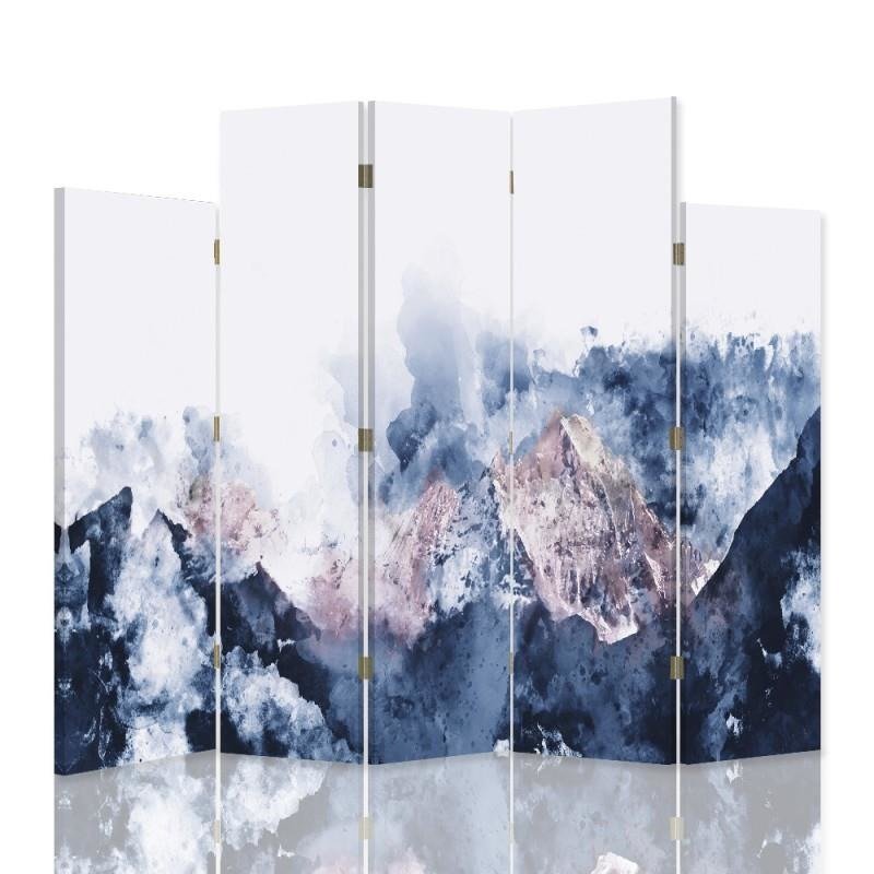 Decorative Aizslietnis, 5 paneļi, kanva, Mountain Landscape 