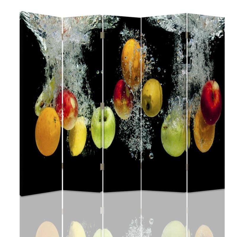 Aizslietnis, 5 paneļi, kanva, Apples In Water 