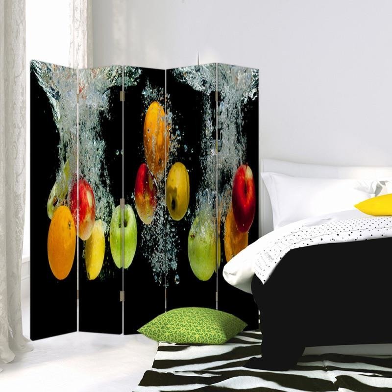 Aizslietnis, 5 paneļi, kanva, Apples In Water 