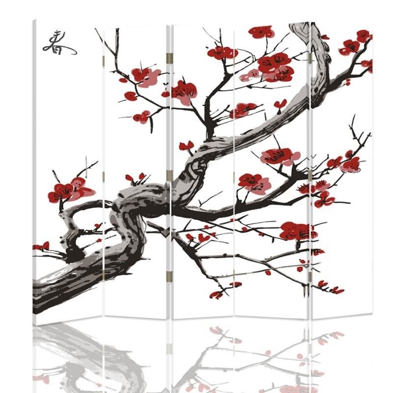 Aizslietnis, 5 paneļi, kanva, Japanese Cherry 2 