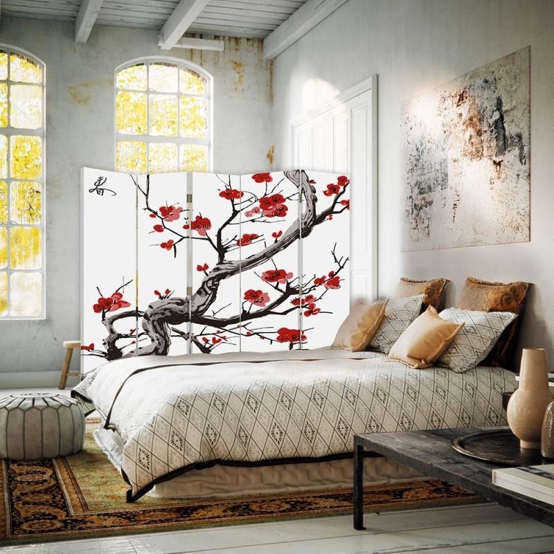 Aizslietnis, 5 paneļi, kanva, Japanese Cherry 2 
