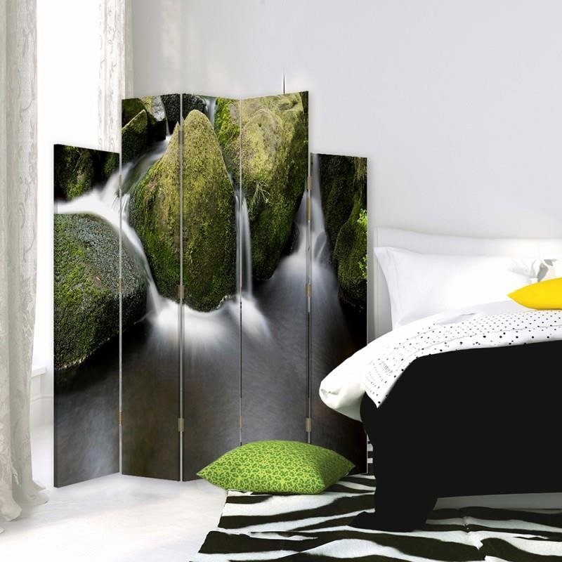 Decorative Aizslietnis, 5 paneļi, kanva, Stones In The River 