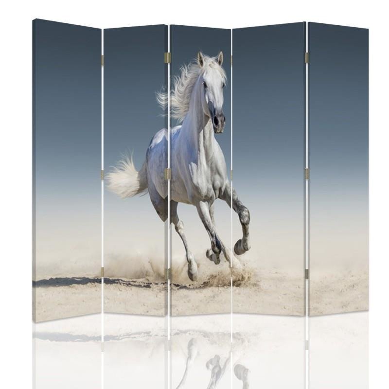 Aizslietnis, 5 paneļi, kanva, Horse On Sand 