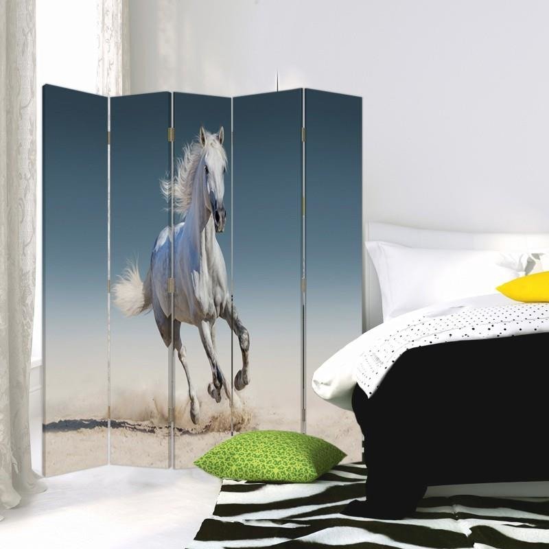 Aizslietnis, 5 paneļi, kanva, Horse On Sand 