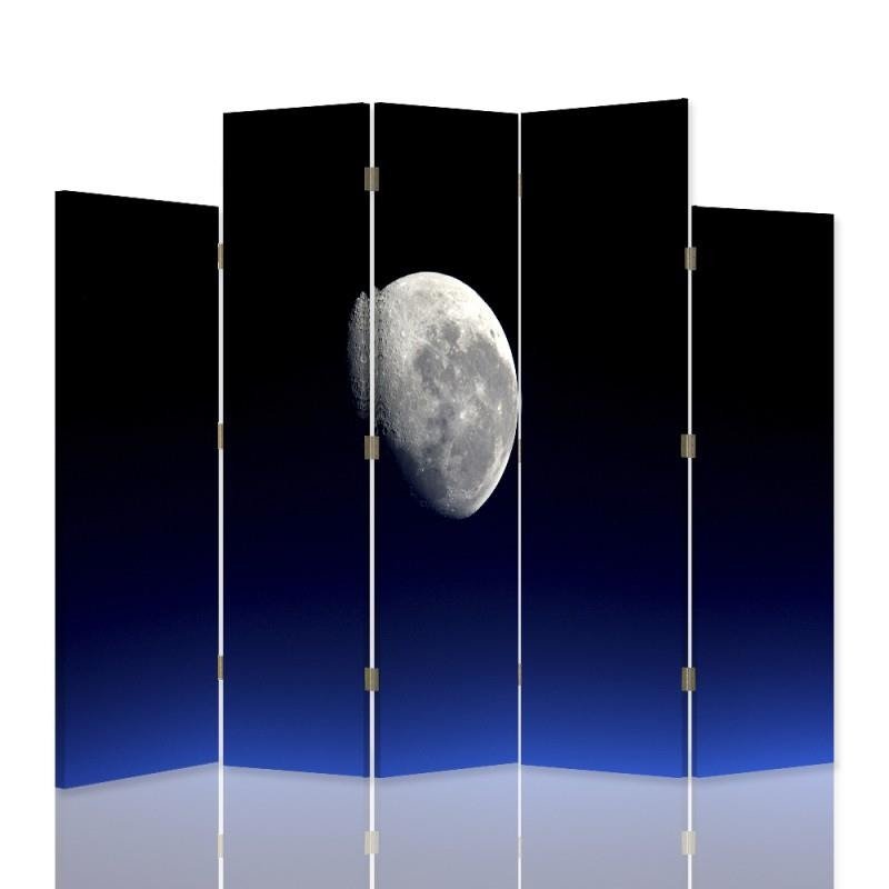 Decorative Aizslietnis, 5 paneļi, kanva, Moon 