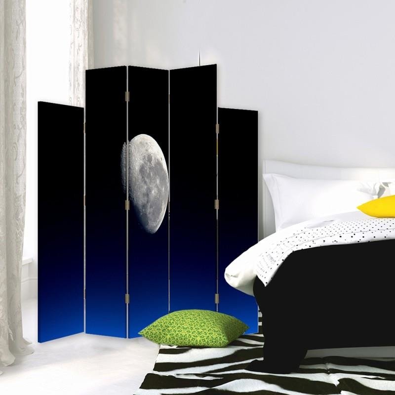 Decorative Aizslietnis, 5 paneļi, kanva, Moon 