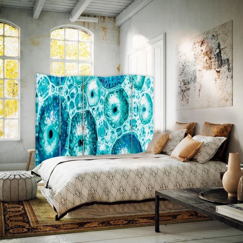 Aizslietnis, 5 paneļi, kanva, Blue Pattern 
