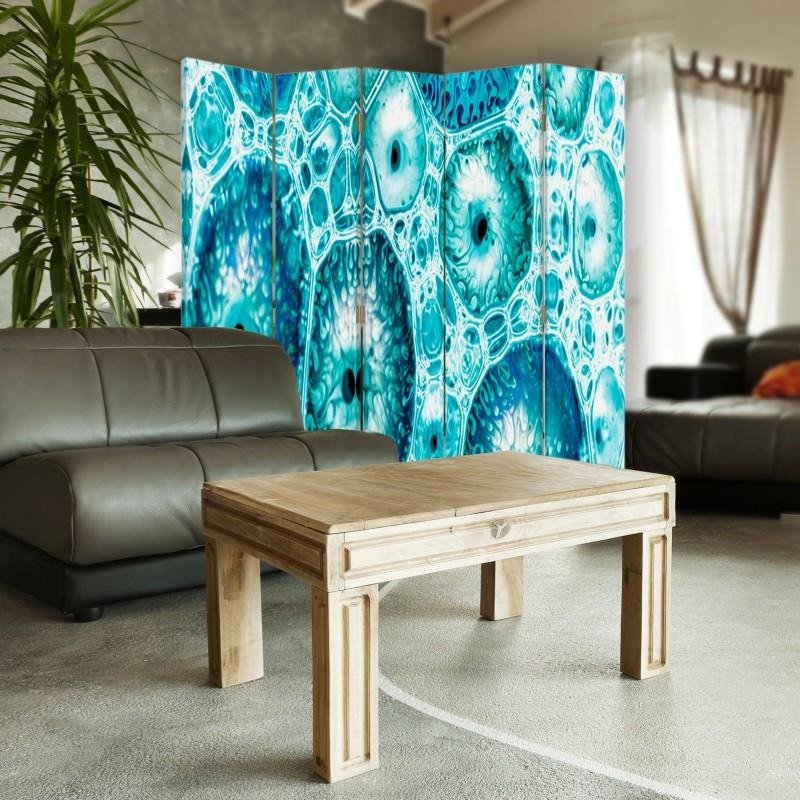 Aizslietnis, 5 paneļi, kanva, Blue Pattern 