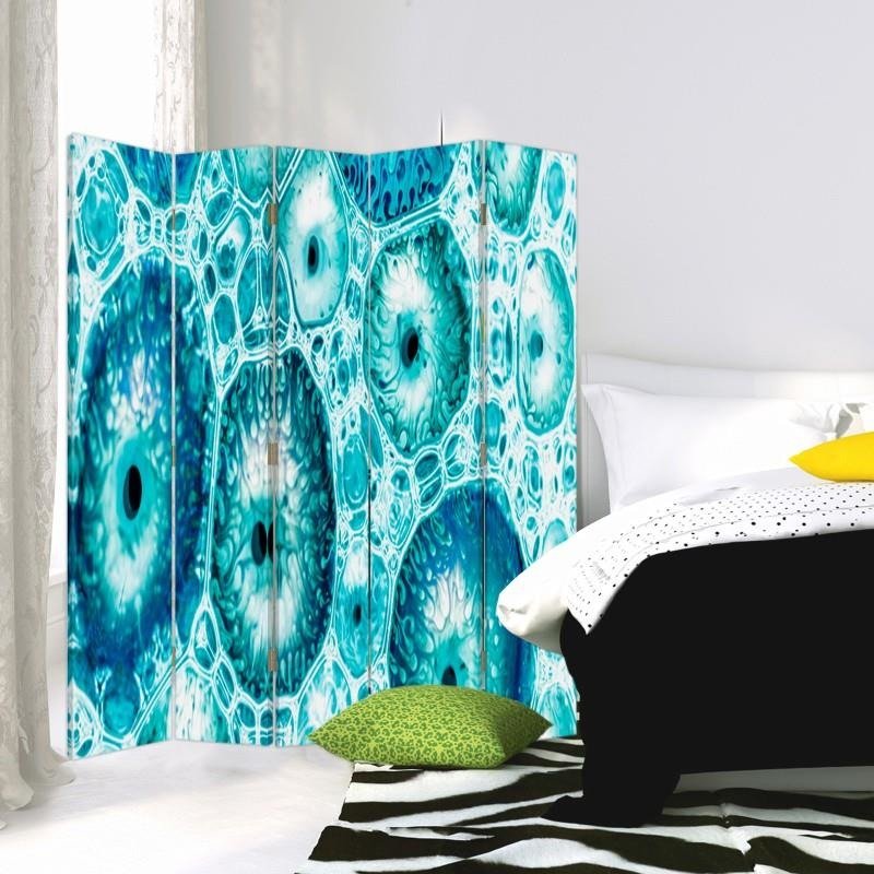 Aizslietnis, 5 paneļi, kanva, Blue Pattern 