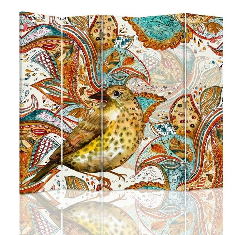 Aizslietnis, 5 paneļi, kanva, Oriental Bird 