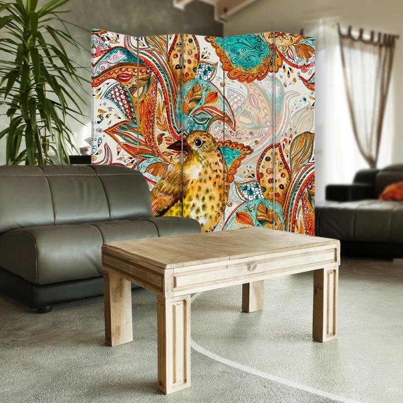 Aizslietnis, 5 paneļi, kanva, Oriental Bird 