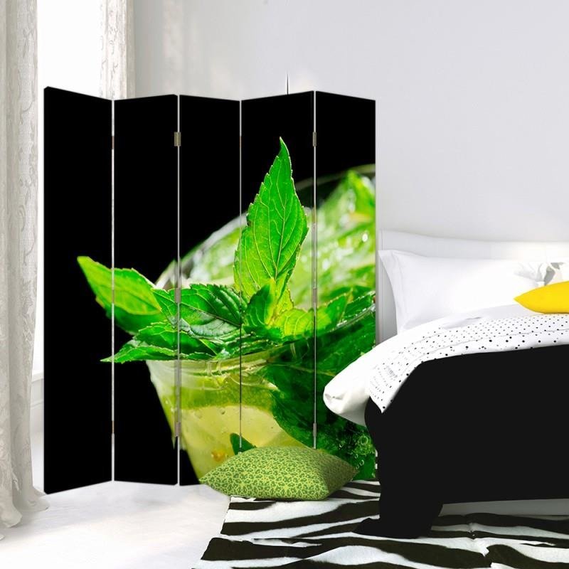 Aizslietnis, 5 paneļi, kanva, Refreshing Mint 