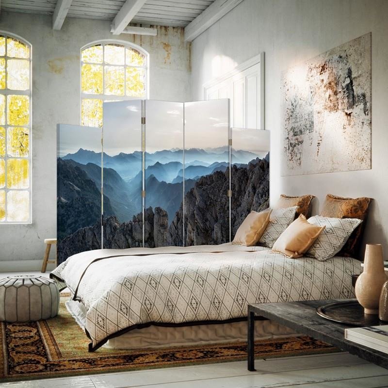 Decorative Aizslietnis, 5 paneļi, kanva, Panorama Mountains 2 