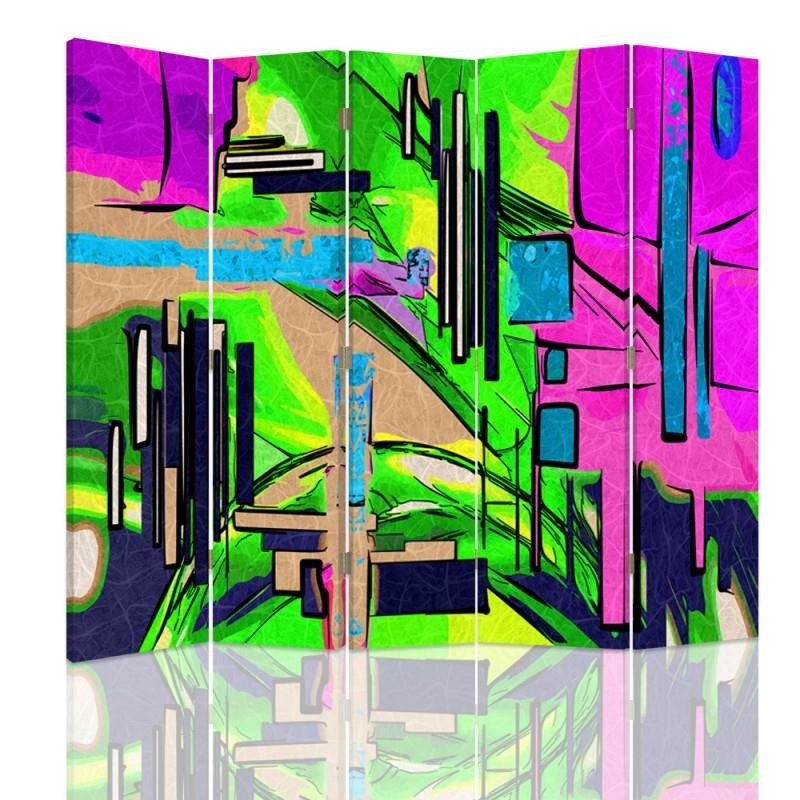 Aizslietnis, 5 paneļi, kanva, Landscape Abstract 