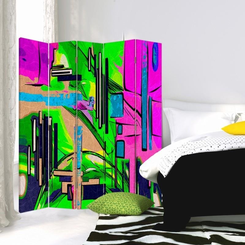 Aizslietnis, 5 paneļi, kanva, Landscape Abstract 