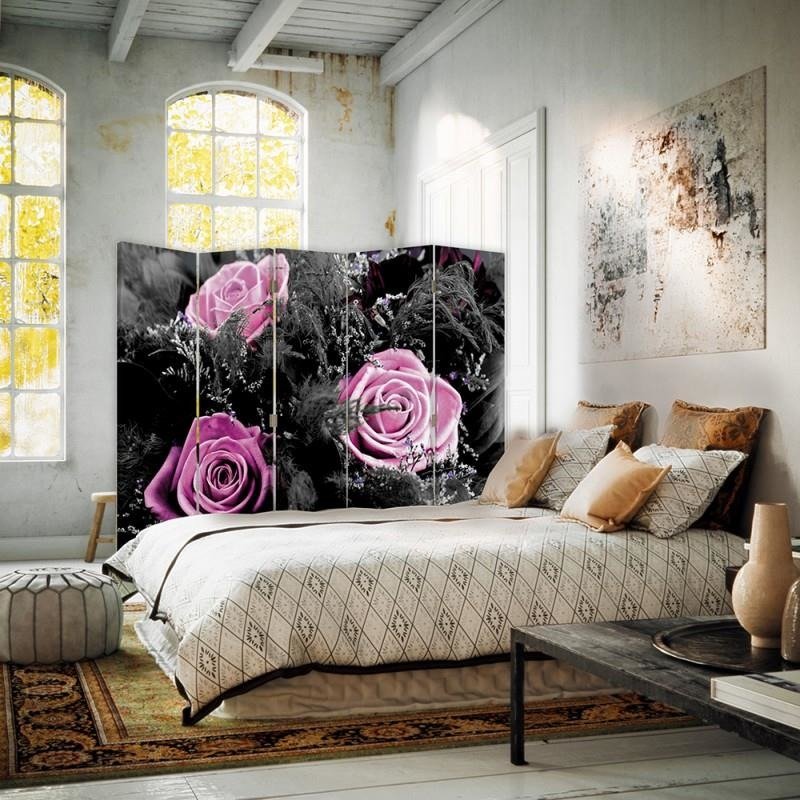 Aizslietnis, 5 paneļi, kanva, Roses 