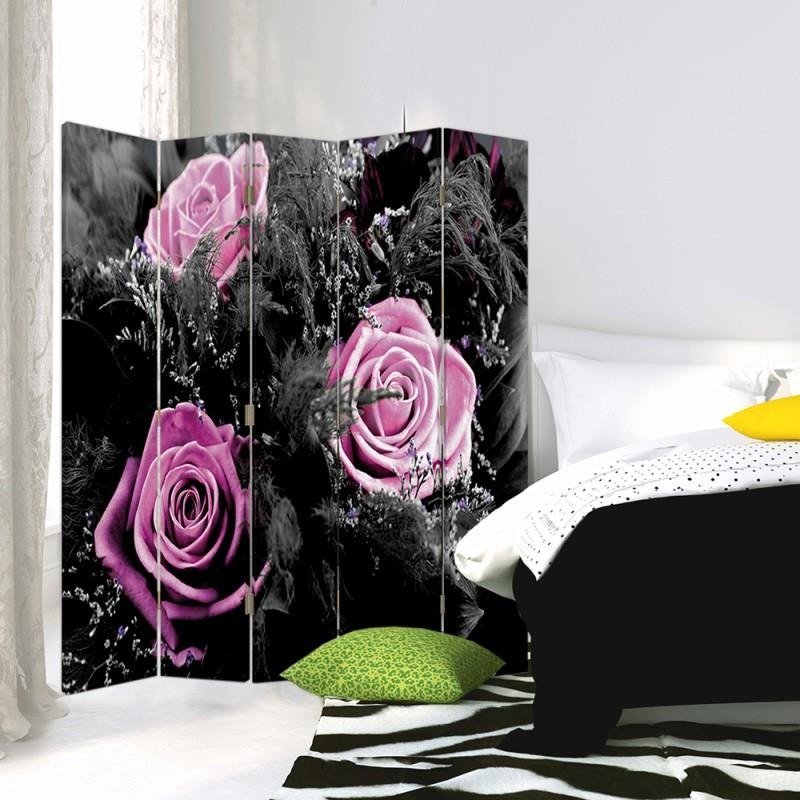 Aizslietnis, 5 paneļi, kanva, Roses 