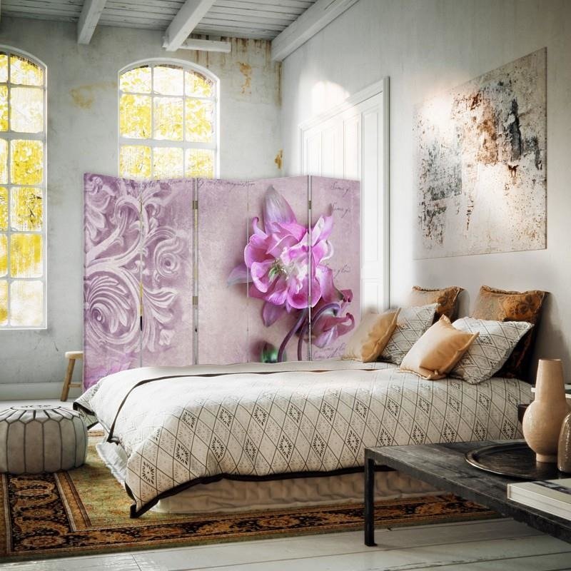 Aizslietnis, 5 paneļi, kanva, Pink Orchid 