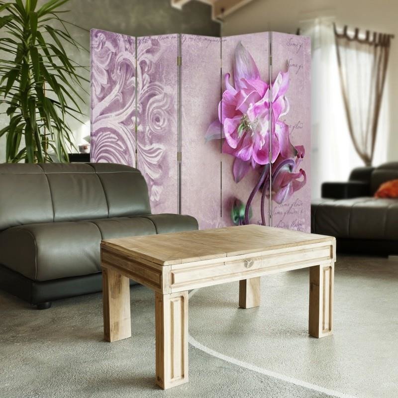 Aizslietnis, 5 paneļi, kanva, Pink Orchid 