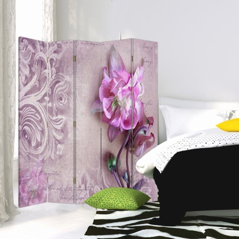 Aizslietnis, 5 paneļi, kanva, Pink Orchid 