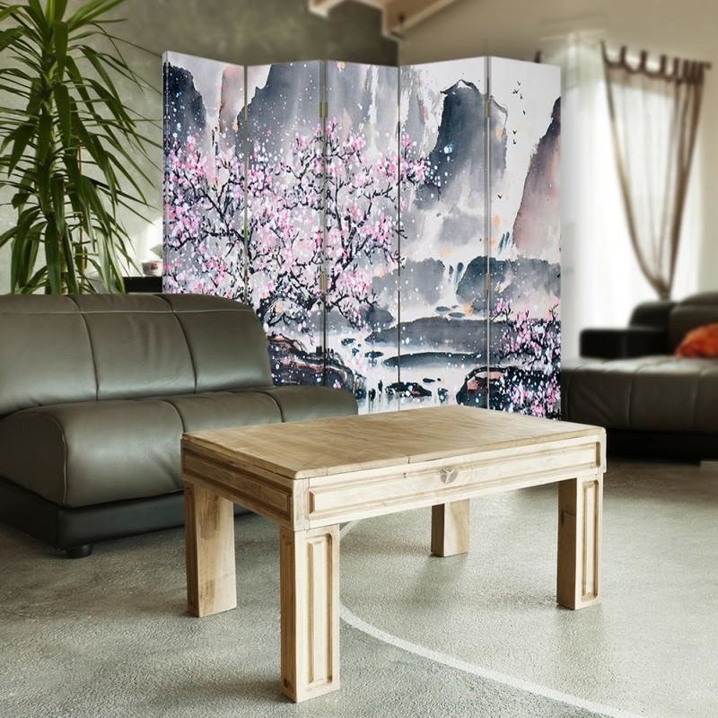 Aizslietnis, 5 paneļi, kanva, Pink Cherry 