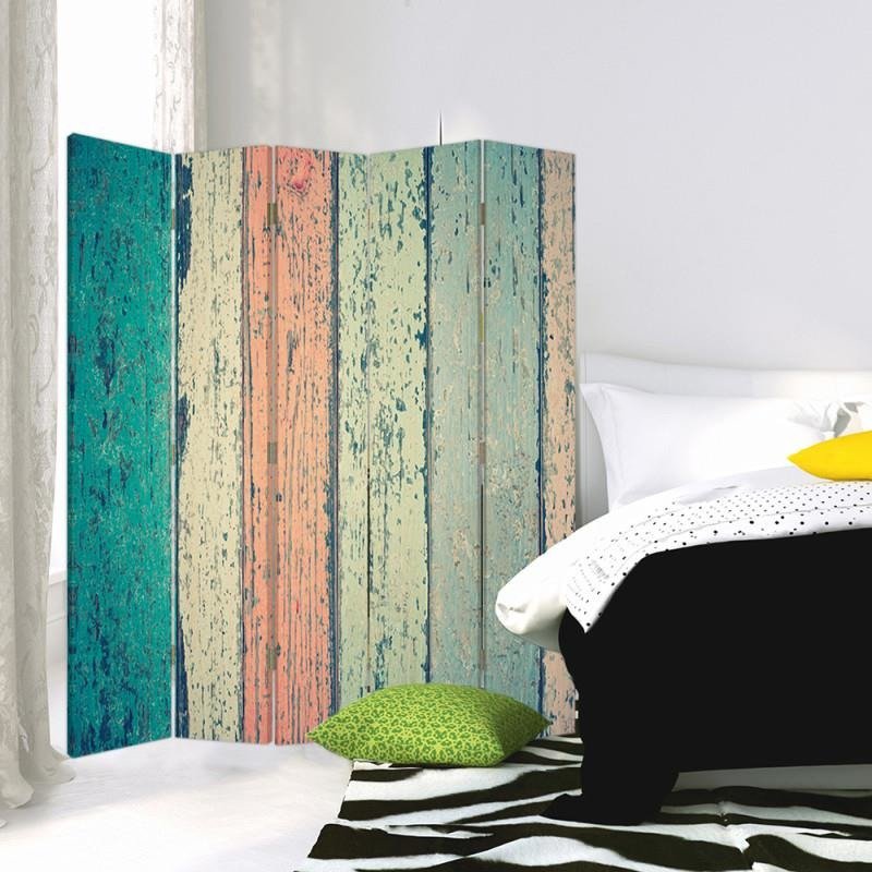 Aizslietnis, 5 paneļi, kanva, Rustic Plank 