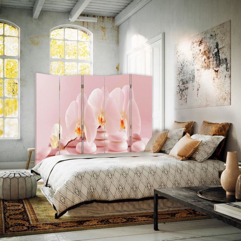 Aizslietnis, 5 paneļi, kanva, Orchids Zen 